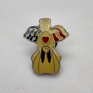 Vintage American Flag Patriotic Angel Pin